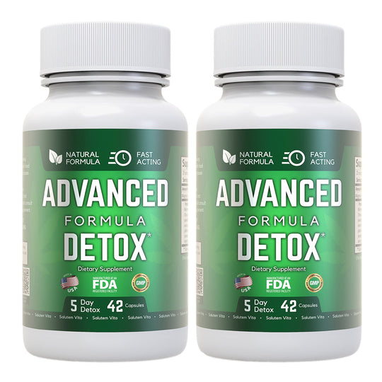 Advanced Formula Detox [2 pack] - Potent Liver & Urinary Tract Cleanse Supplement for Toxin Removal