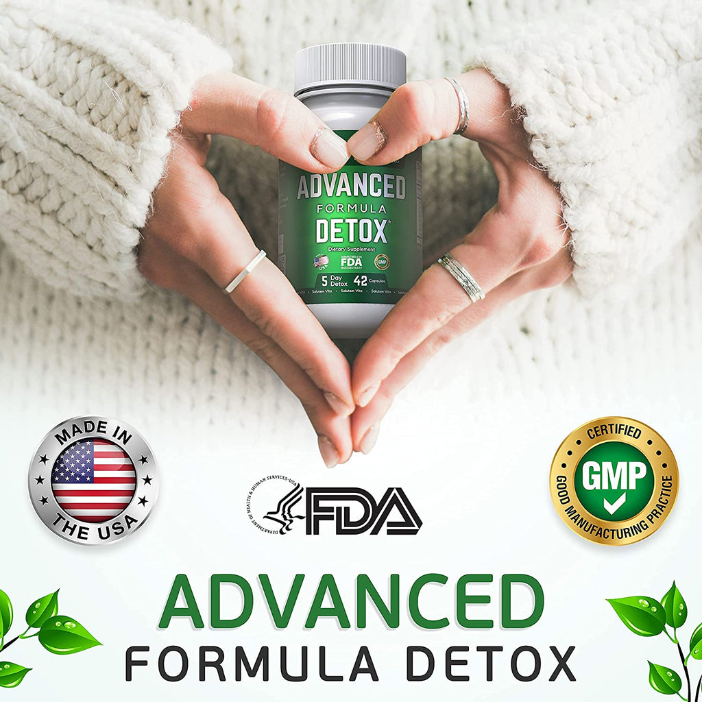 Advanced Formula Detox - Herbal Supplement - Made in USA - Potent Liver & Urinary Tract Cleanse Supplement for Toxin Removal - 42 Caps